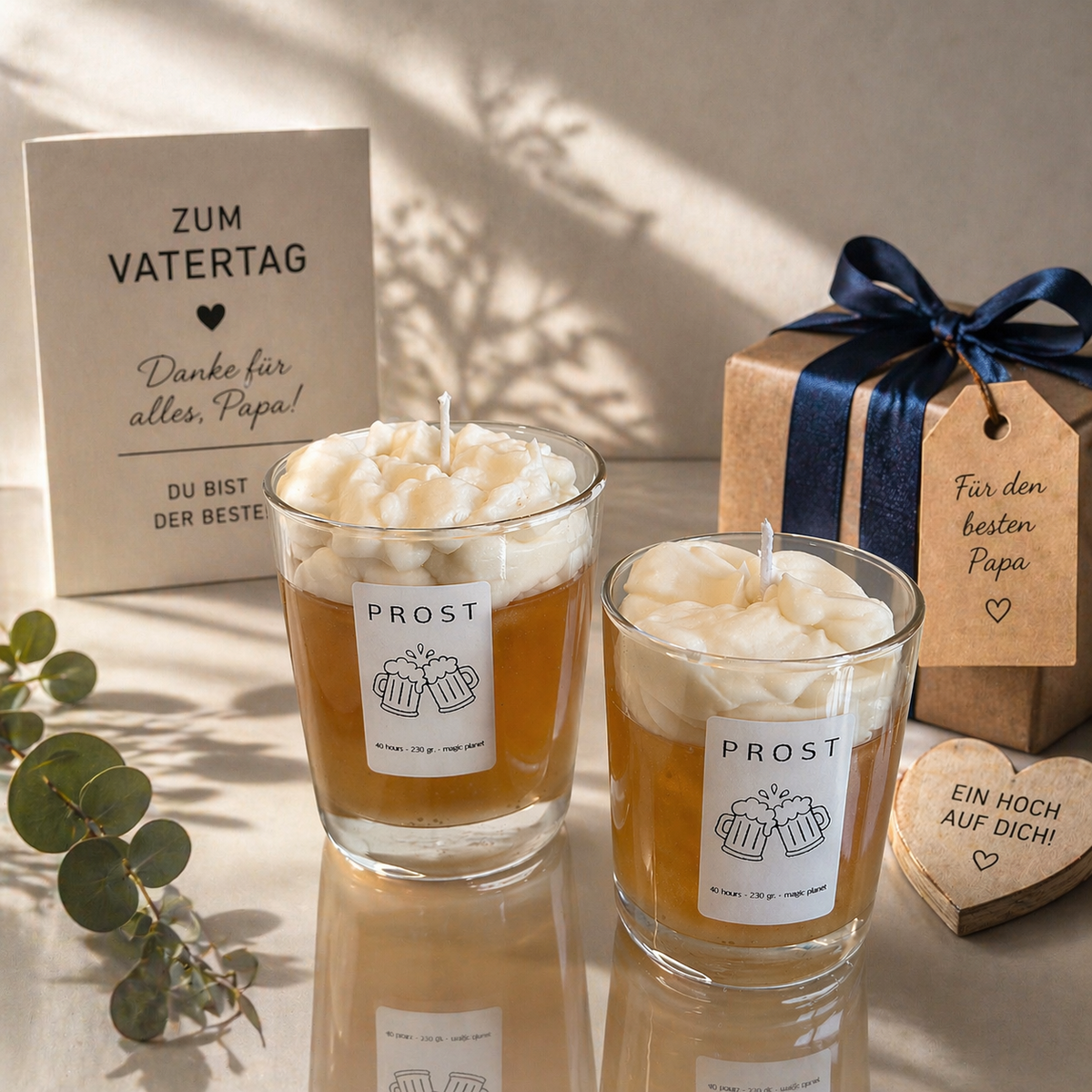 Bierkerze „Prost“ – perfekt als Vatertagsgeschenk