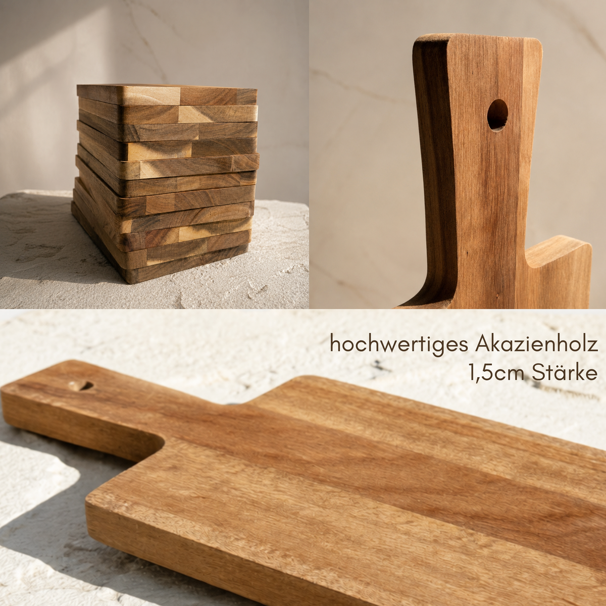 Schneidebrett PAPA - aus hochwertigem Akazienholz