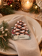 Tannenzapfen Tischkärtchen - für die Weihnachtstafel
