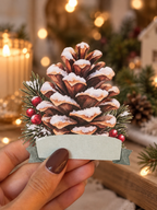 Tannenzapfen Tischkärtchen - für die Weihnachtstafel