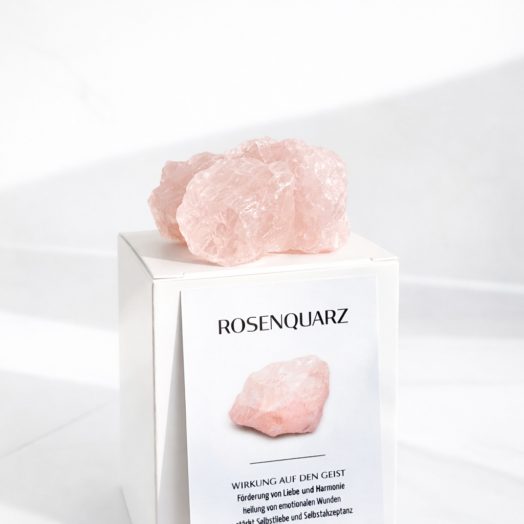 Rosenquarz - Liebe und Selbstheilung • 2-4cm Naturstein
