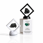 Smaragd - echter Kristall im Schweberahmen (inkl. Karte) schwarz oder weiß Premium Kollektion