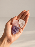 Wasser und Energie - mit Rosenquarz, Amethyst und Bergkristall