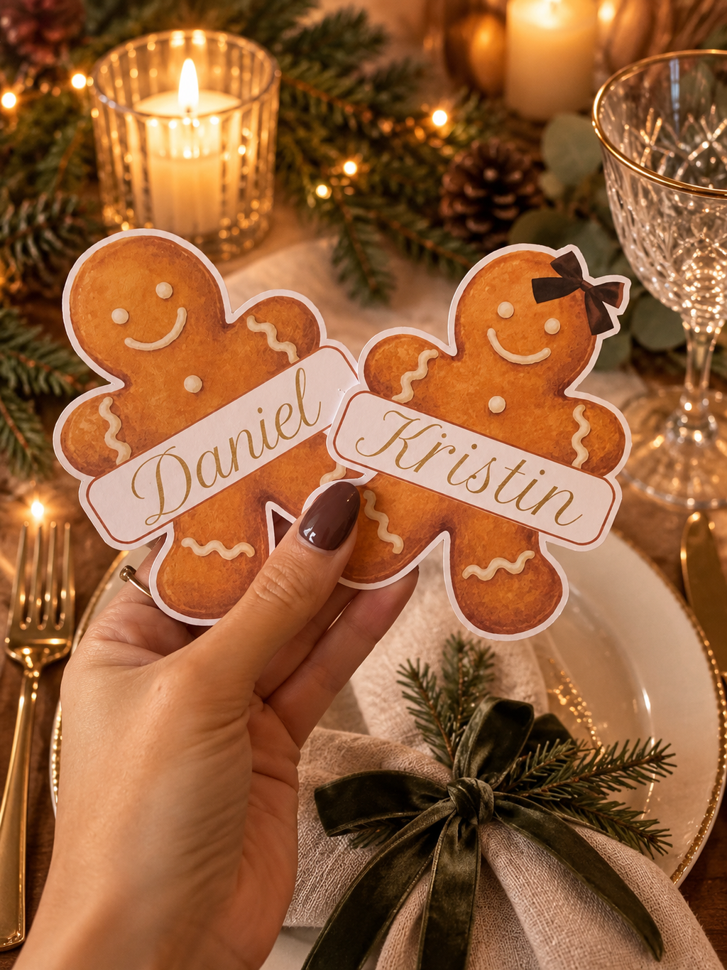 Lebkuchen Tischkärtchen - für die Weihnachtstafel