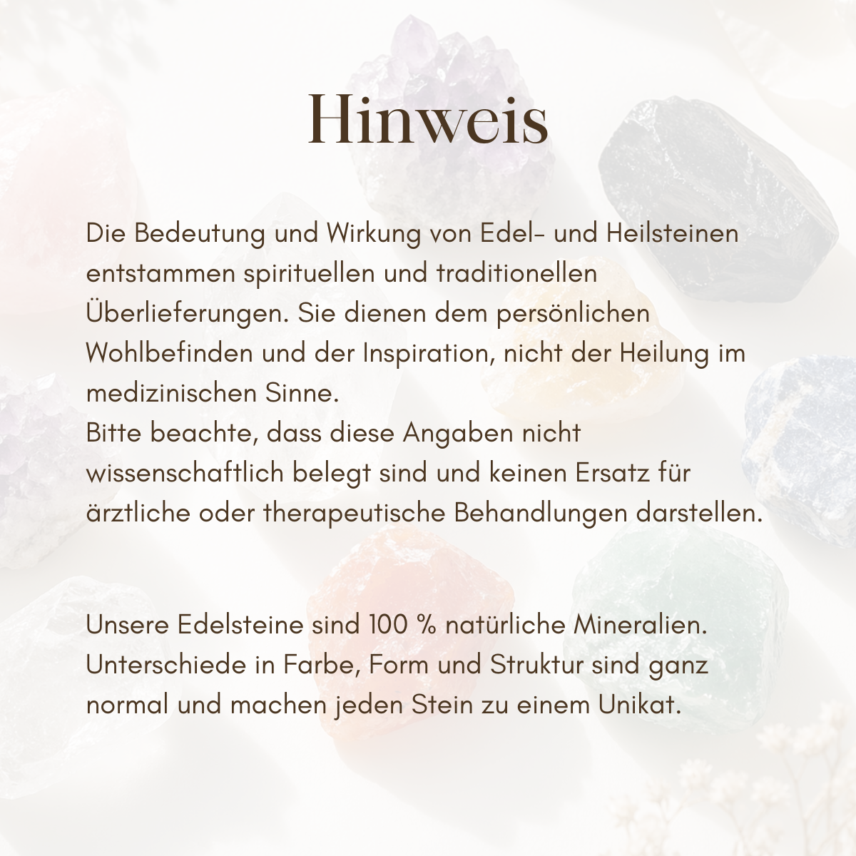 Rosenquarz - echter Kristall im Schweberahmen (inkl. Karte) schwarz oder weiß Premium Kollektion