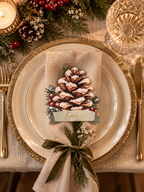 Tannenzapfen Tischkärtchen - für die Weihnachtstafel