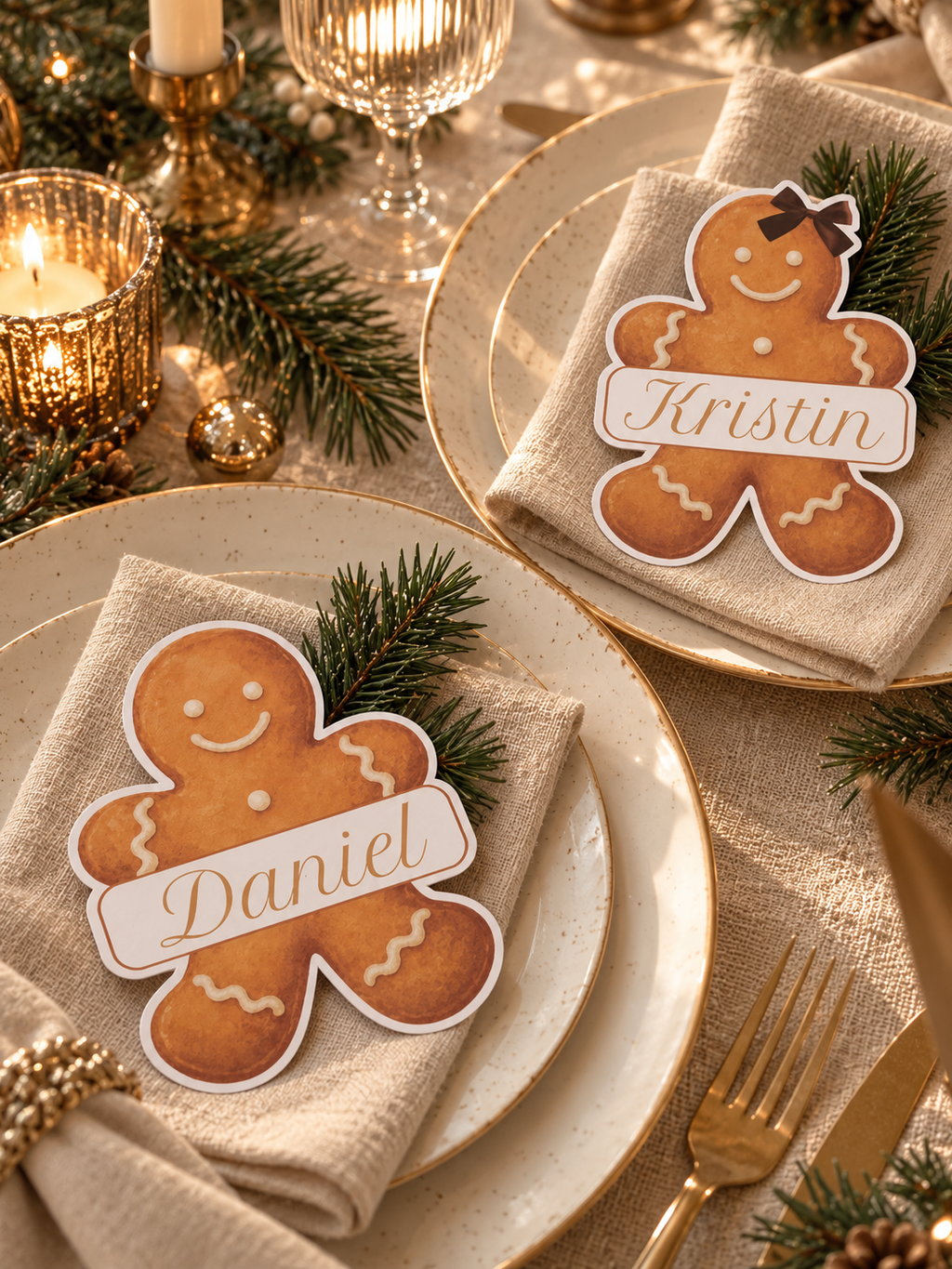 Lebkuchen Tischkärtchen - für die Weihnachtstafel