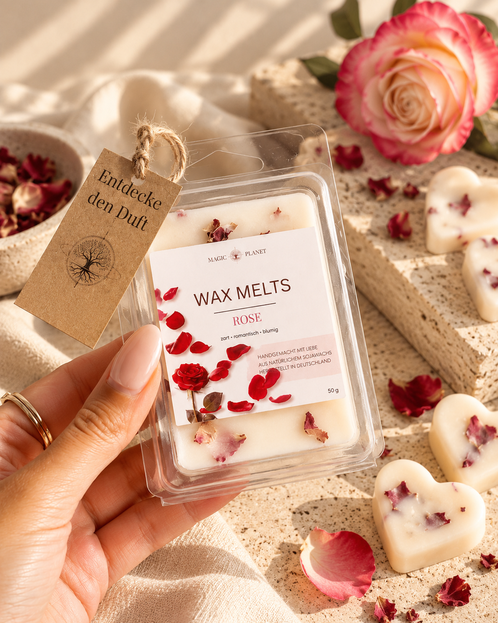 Rose - Duftwachs mit 5% Duftanteil