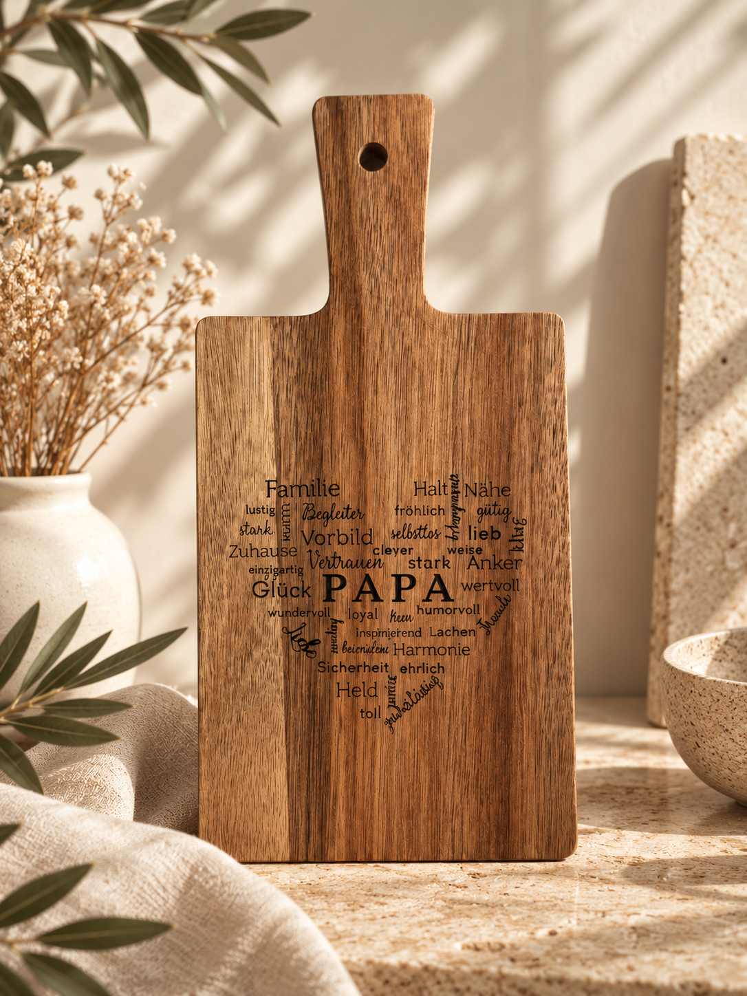 Schneidebrett PAPA - aus hochwertigem Akazienholz