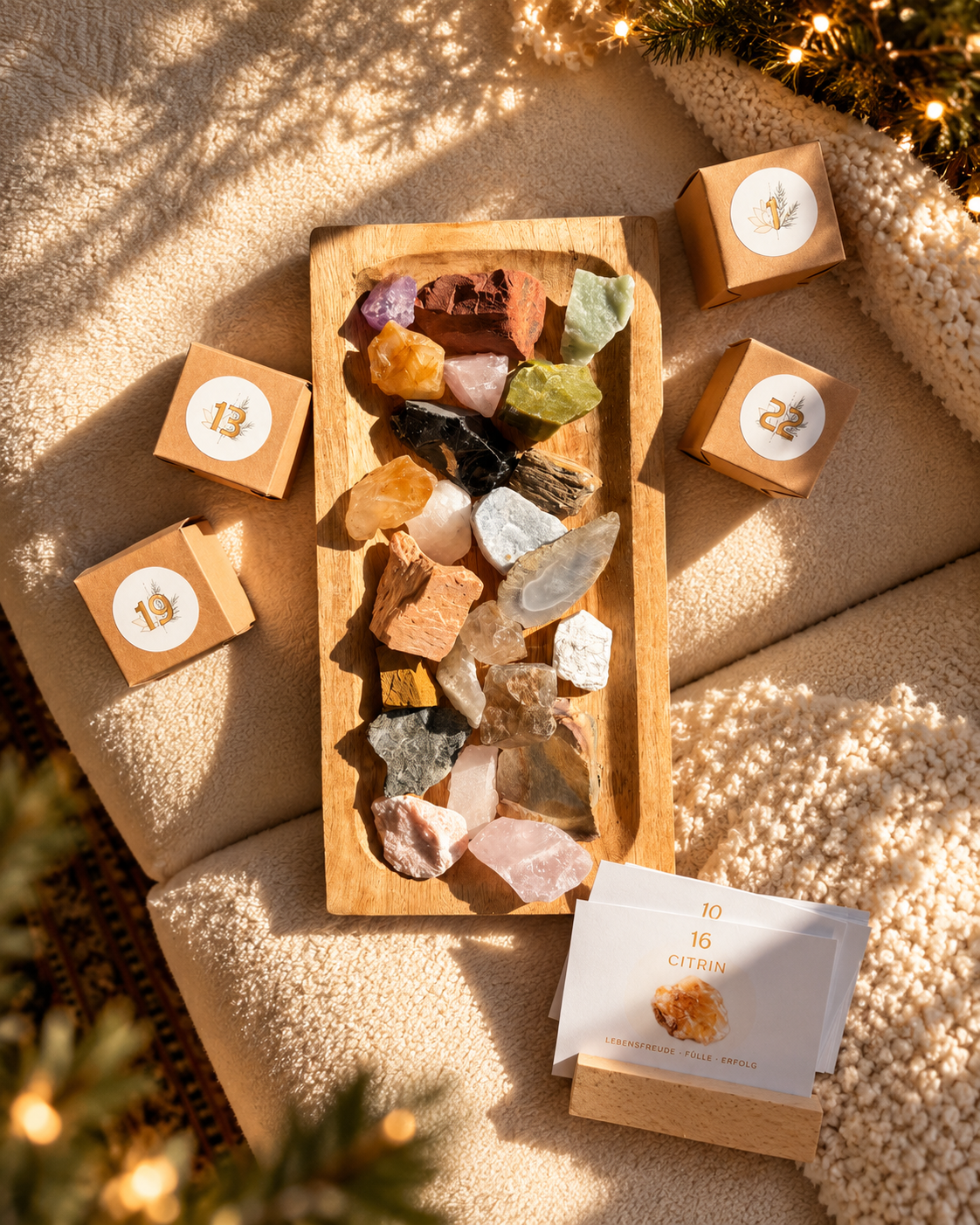 Kristall Adventskalender - Rohsteine aus aller Welt