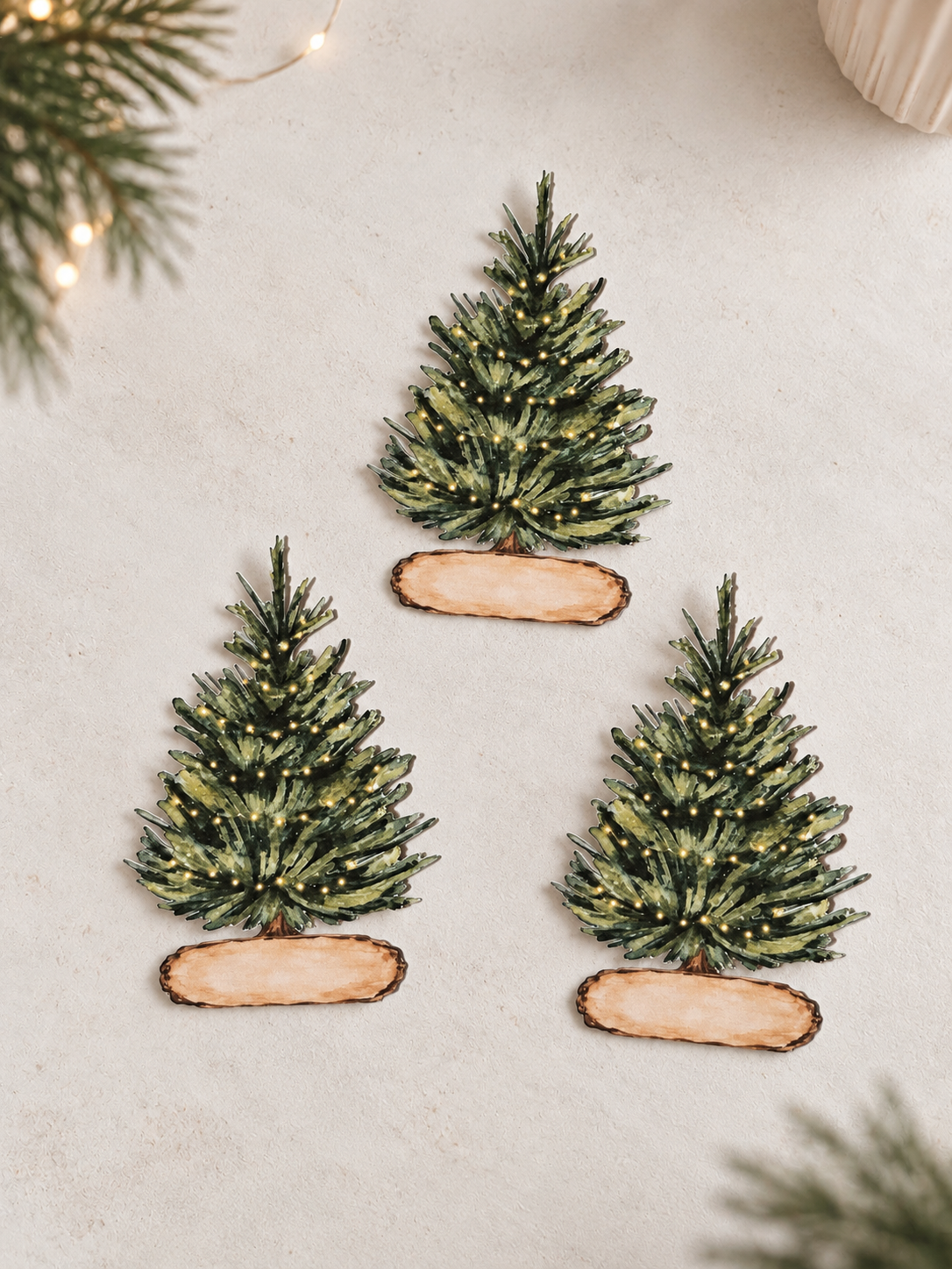 Tannenbaum Tischkärtchen - für die Weihnachtstafel