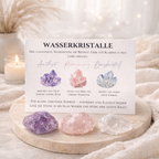 Wasser und Energie - mit Rosenquarz, Amethyst und Bergkristall