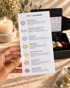 Große 7 Chakren Box – mit 7 Chakra Steinen + Palo Santo